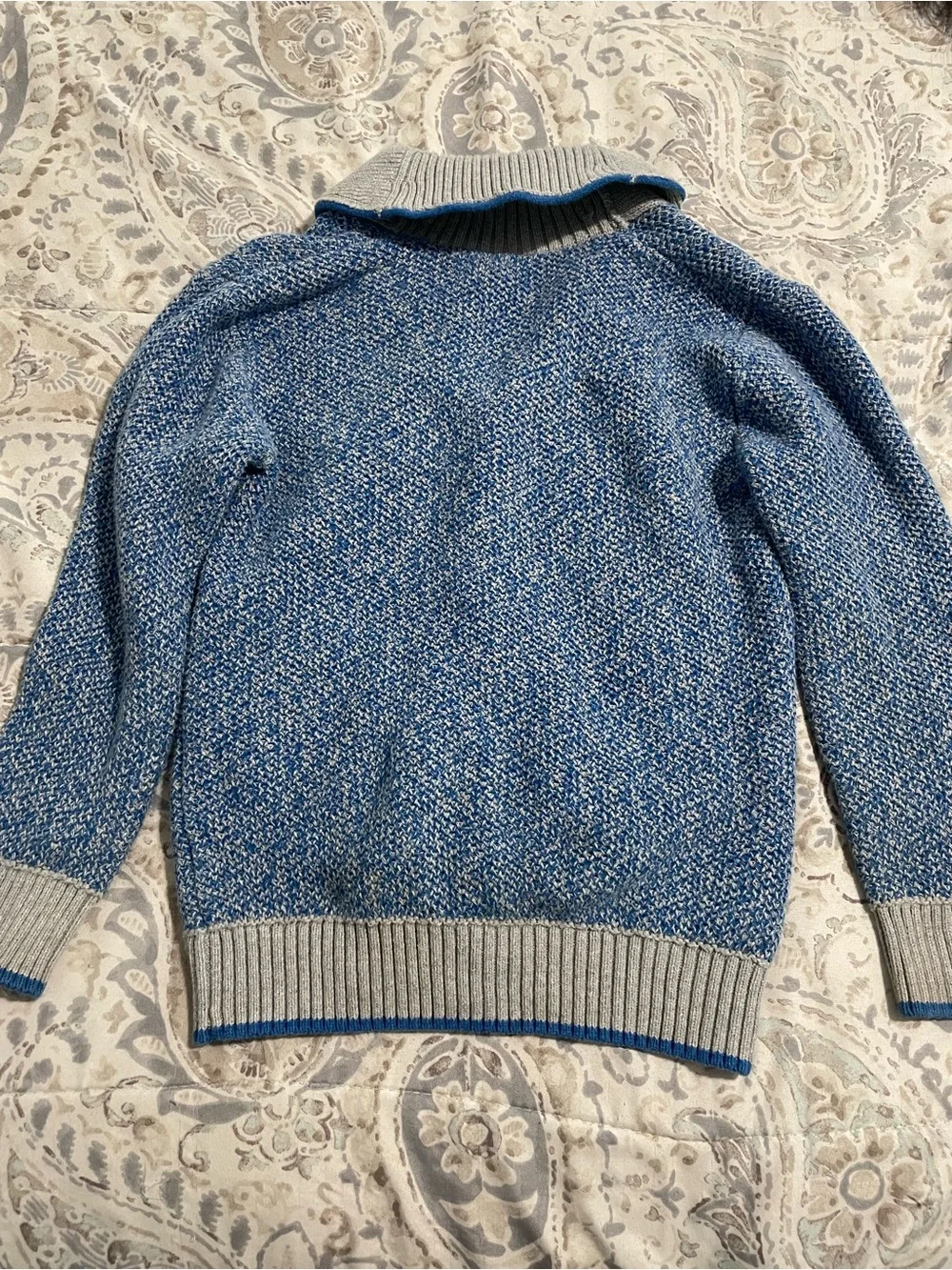 Gymboree Boys Blue and Grey Cardigan
